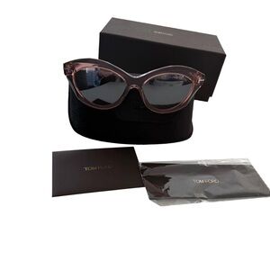 Tom Ford FT1111 Toni Sunglasses Women Shiny Light Pink  55mm New 100% Authentic